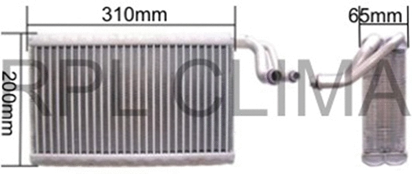 Evaporator, air conditioning (APEVBW0014)