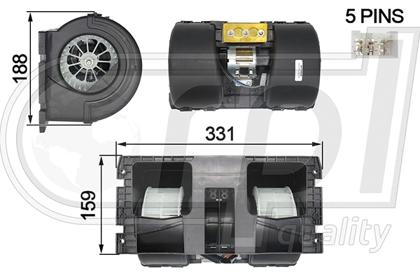 Electric Motor, interior blower (APVTVO5007)