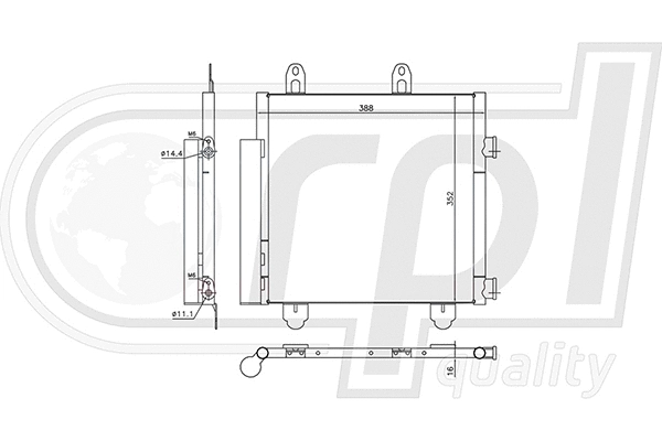 Condenser, air conditioning (APCDTO5087)
