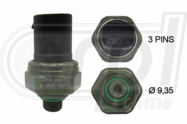 Pressure Switch, air conditioning (APPRBW0001)