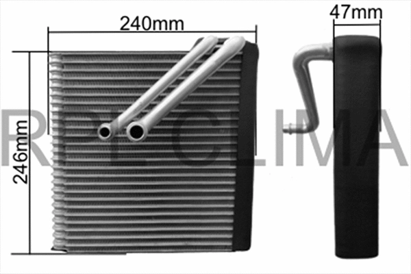Evaporator, air conditioning (APEVVW0007)