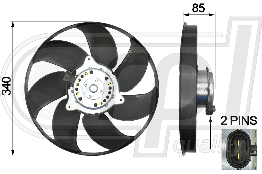 Fan, engine cooling (APELFD5532)