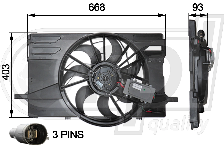 Fan, engine cooling (APELVO5007)