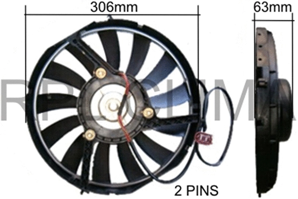 Fan, engine cooling (APELVW0002)