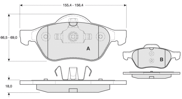Brake Pad Set, disc brake (MT637)