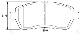 Brake Pad Set, disc brake (MT585)