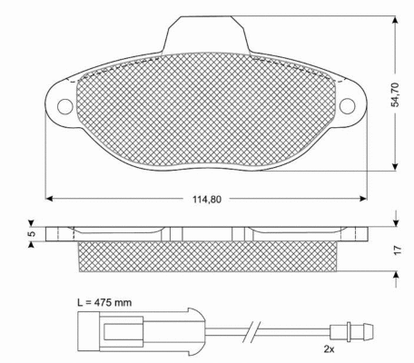 Brake Pad Set, disc brake (MT564)
