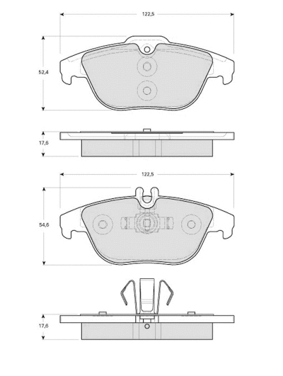 Brake Pad Set, disc brake (MT506)