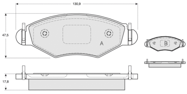 Brake Pad Set, disc brake (MT463)