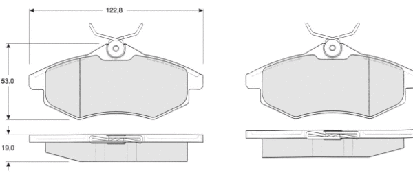 Brake Pad Set, disc brake (MT605)