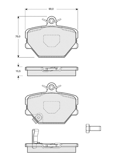 Brake Pad Set, disc brake (MT460)