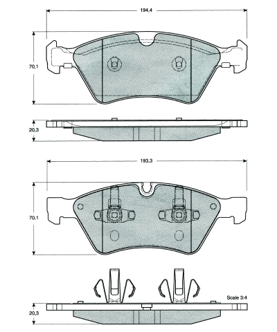 Brake Pad Set, disc brake (MT477)
