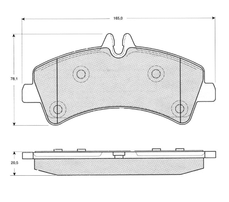 Brake Pad Set, disc brake (MT524)