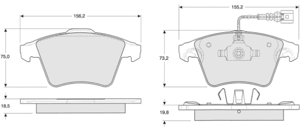 Brake Pad Set, disc brake (MT490)