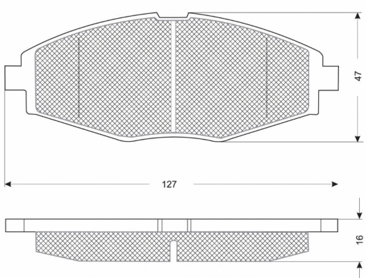 Brake Pad Set, disc brake (MT555)