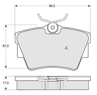 Brake Pad Set, disc brake (MT557)