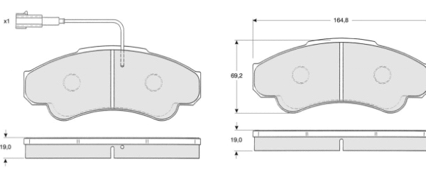 Brake Pad Set, disc brake (MT616)