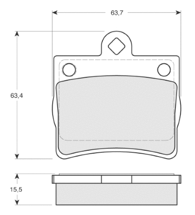 Brake Pad Set, disc brake (MT643)