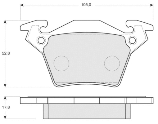 Brake Pad Set, disc brake (MT613)