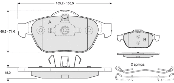 Brake Pad Set, disc brake (MT666)