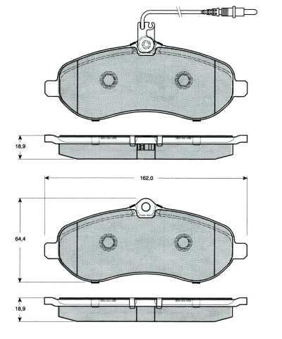 Brake Pad Set, disc brake (MT500)