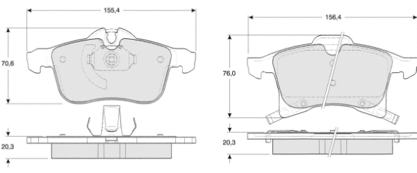 Brake Pad Set, disc brake (MT467)