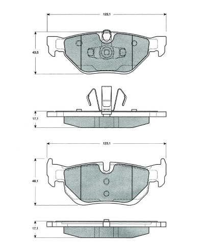 Brake Pad Set, disc brake (MT501)