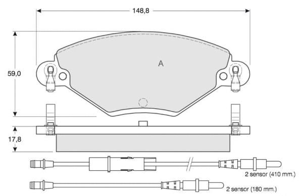 Brake Pad Set, disc brake (MT595)