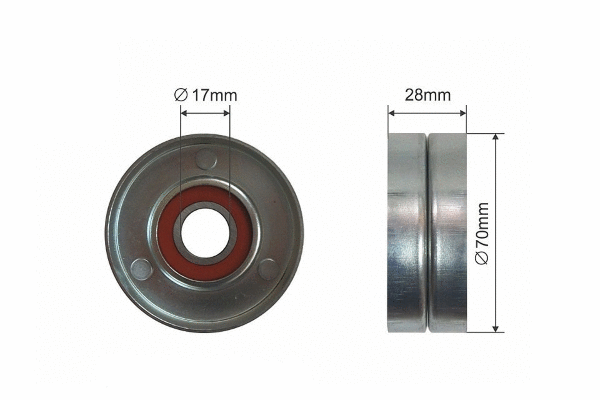 Tensioner Pulley, V-ribbed belt (12167679)