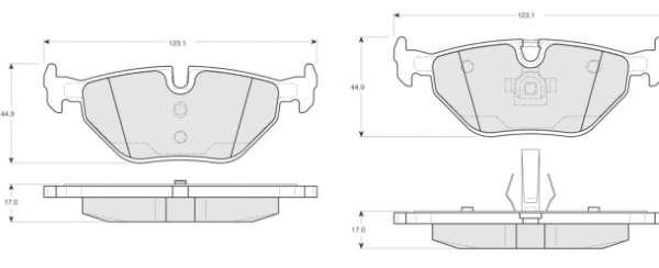 Brake Pad Set, disc brake (MT447)