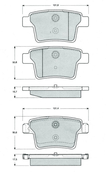 Brake Pad Set, disc brake (MT603)