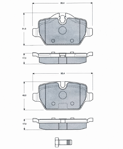 Brake Pad Set, disc brake (MT478)