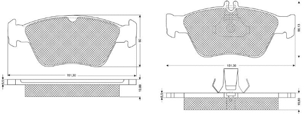 Brake Pad Set, disc brake (MT530)
