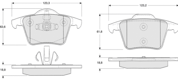 Brake Pad Set, disc brake (MT484)