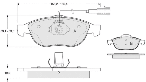 Brake Pad Set, disc brake (MT664)