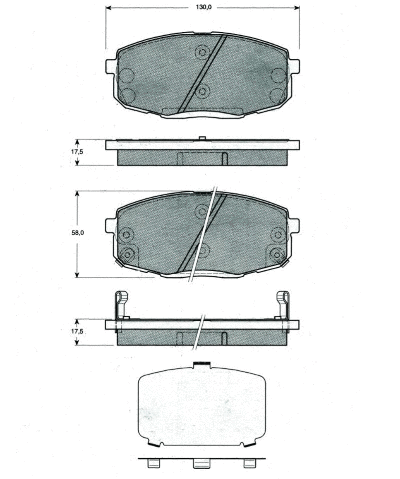 Brake Pad Set, disc brake (MT466)