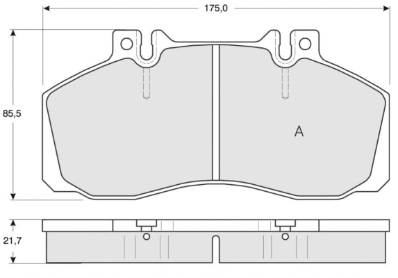Brake Pad Set, disc brake (MT584)
