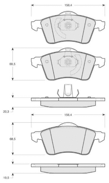 Brake Pad Set, disc brake (MT635)