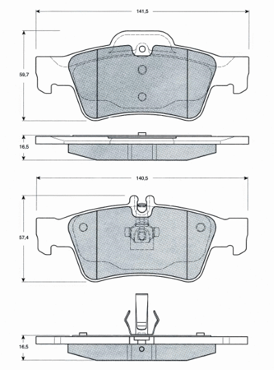 Brake Pad Set, disc brake (MT563)