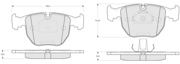 Brake Pad Set, disc brake (MT597)