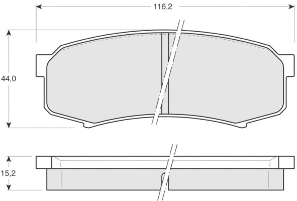 Brake Pad Set, disc brake (MT487)