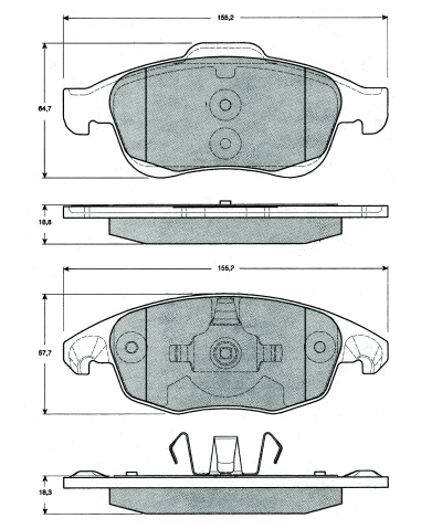 Brake Pad Set, disc brake (MT641)