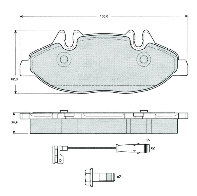Brake Pad Set, disc brake (MT550)