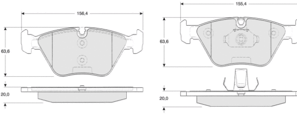 Brake Pad Set, disc brake (MT565)