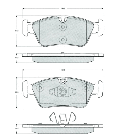 Brake Pad Set, disc brake (MT489)