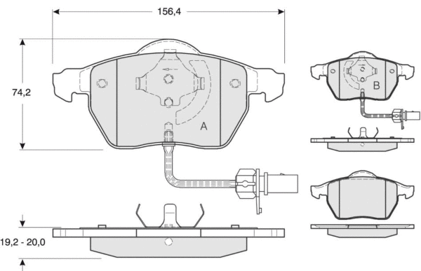 Brake Pad Set, disc brake (MT456)