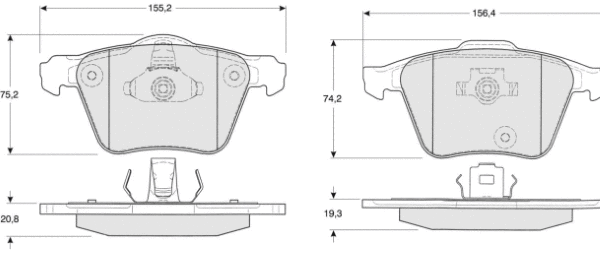Brake Pad Set, disc brake (MT479)