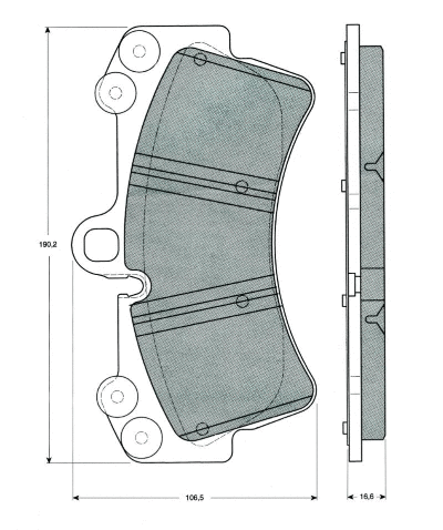 Brake Pad Set, disc brake (MT497)