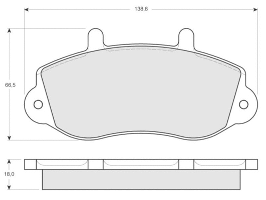 Brake Pad Set, disc brake (MT669)