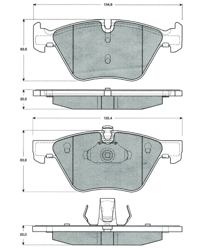 Brake Pad Set, disc brake (MT516)